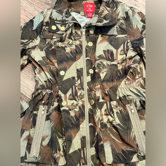 New! Ciao Milano Tess Camouflage Women's Raincoat Trench Jacket - Picture 6 of 9